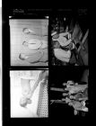 Miscellaneous (People doing things together; woman in morgue) (Disclaimer: Body Pictured) (4 Negatives), 1960 [Sleeve 23, Folder e, Box 25]